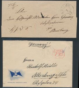 Ca. 90 poststukken w.o. tientallen pakketkaarten Saargebiet jaren '30, zm