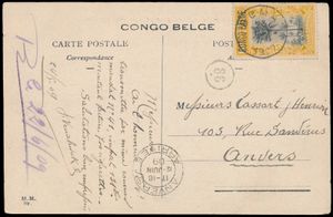 1909, picture postcard franked with OBP n° 42 