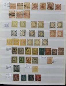 1852/2000 Verzameling in 3 Davo albums met wat oude staten, niet alle periodes vertegenwoordigd, zm/m/ntz