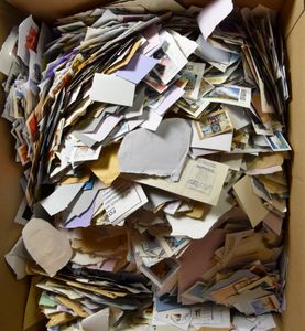Box full of items on fragment, including long-running sets, large format, margin, etc., ideal winter lot, vf/f/to be checked