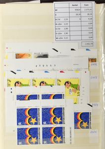 1960/2002 (enkele voor 1960) Stock met heel wat plaatnummers en drukdata, zm (Frankeerwaarde: €2.402)