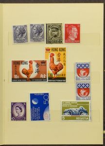 Samenstelling diverse landen, w.o. Frankrijk in insteekboek, Japan, Taiwan, Rusland, Luxemburg, Hongkong, zm/m