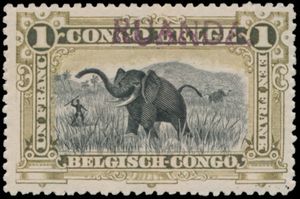 N° 9B to 15B: A set of 7 stamps ranging from ‘5c. to 1fr.’ with the Le Havre ‘RUANDA’ overprint, unused with no hinge, significant premium, rare, certificate Luc Vander Marcken, very fine condition (OBP €1,210 + 200% = €3,630)