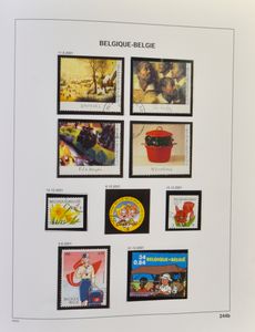 1849/2016 Verzameling in 4 Davo albums, waarbij klassiek in gemengde kwaliteit, Caritas, 301, 325, Infanterie, Sanatorium, Kruis van Lotharingen, Rubens, jaren '45-'60 volledig zonder tweeluiken, SP (stempels), TX, zm/m/ntz