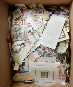1.000den afgeweekte zegels en diverse blokken, diverse uitgiften, zm/m.