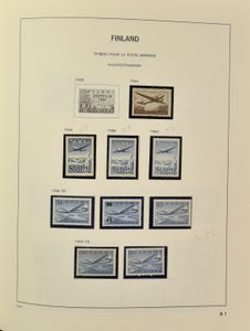 Verzameling in Davo album met Finland, Noorwegen (w.o. n° 1/7), Denemarken, Thule, IJsland, zm/m/ntz