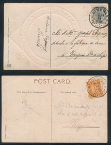 1898/1937, 8 poststukken met betere stempels, waarbij sterstempels o.a. Wanlin, Rendeux, Rijmenam, Limerlé, zm