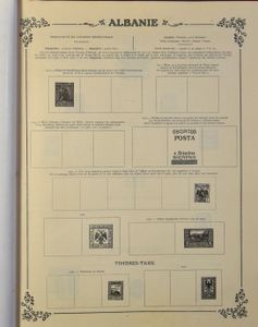 Album Historique et Géographique de Timbres Postes, rood, Yvert et Tellier, Negende editie, met nog enkele zegels, zm