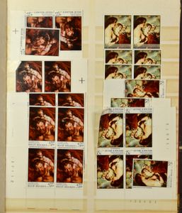 1966/1987 Voorraad in 5 insteekboeken, waarbij veel in blok van 4, drukdata, nakijken op eventuele plaatfouten, zm