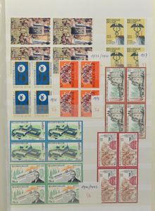 1912/2000 Voorraad in 4 insteekboeken, overwegend nominaal, waarbij veel in blok van 4, zm/m