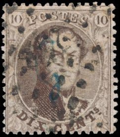 N° G14B (Zegel - opdruk blauw), plaat III positie 114, prachtig, Ex. Vertommen, liefhebbers prijs, zm
