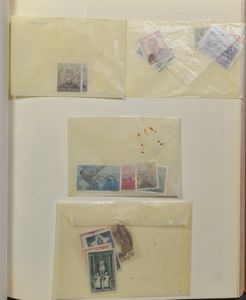 Deelverzamelingen diverse landen in 6 Universal of Victoria albums, w.o. Italië, Nederland, Denemarken, Luxemburg, Zwitserland, Reich, Bund, Spanje, USA, Groot-Brittannië, Oostenrijk, nogal rommelig opgesteld, zm/m/ntz