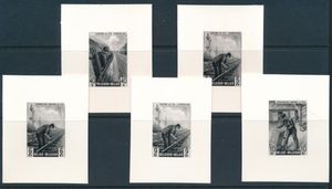 Fotografische afdruk van TR 267, 277, 278, 281 en 282, op wit dik karton, zm