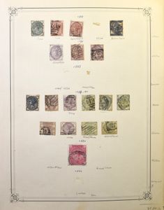 Samenstelling diverse landen op oude albumbladen, waarbij beter materiaal, o.a. Groot-Brittannië, Nederland, Hongarije, Frankrijk, Egypte, enz., zm/m/ntz