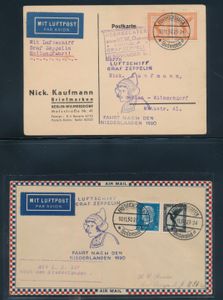 1930, 3 zeppelin stukken 