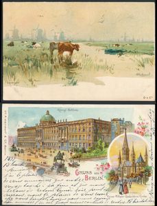 Diverse landen, w.o. België, Nederland, Duitsland, Frankrijk, enz., DL met veel litho's, in oud album (zeer zwaar!) (Totaal: 564 stuks)
