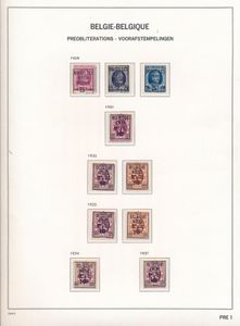 1929/1987 Volledige verzameling op bladen, zm