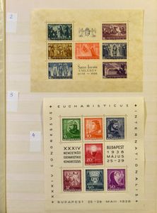Verzameling in 3 insteekboeken vanaf 1930 met groot aantal blokken, zm/m
