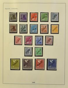 1948/1990 Gestempelde en postfrisse verzameling in 2 Lindner albums (slechts enkele zegels met kleine scharnier), zm/ntz