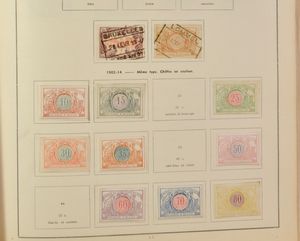 1849/1986 Verzameling in 3 klembanden, klassiek in zeer gemengde kwaliteit, Brede baard gestempeld, Caritas */gestempeld, Merode *, Grote Montenez *, jaren '50 *, TX, dienst, spoorweg, enz., zm/m/ntz