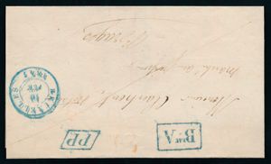 1847 Voorloper met inhoud, vanuit Brussel, dd. 10 februari 1847, met 