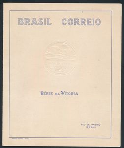 Brazilië, Vitoria 1945, uitgifte op karton papier, niet frankeergeldig in special mapje, met signatuur, zm