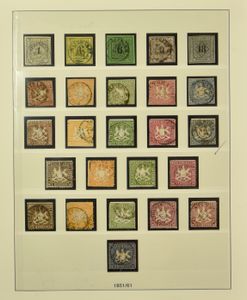 1851/1920 Quasi volledige verzameling in Lindner album, belangrijk om goed na te kijken op kwaliteit, zm/m/ntz (Zeer hoge cataloguswaarde)