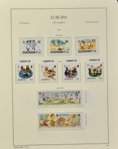1980/1992, 3 Leuchtturm LX albums met veel blokken en meelopers, zm