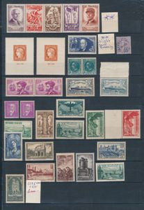 1900/1954 Mooie samenstelling betere zegels, meest in goede kwaliteit, problemen zitten vooral in getinte gom, o.a. Merson, Caisse d'Amortissement, Traversée, beter luchtpost, Ader, zm/m/ntz (Hoge cataloguswaarde)