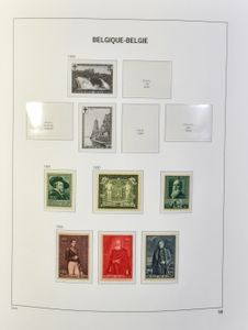 1893/1994 Verzameling in 4 Davo albums, w.o. 301 **, 325 **, Elisabeth **, Atletiek **, 2-luiken *, nominaal, ook 2 lege Davo's (België en Frankrijk), zm/m/ntz