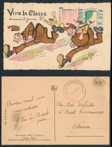 Uitgebreide hoeveelheid ZK en brieven, van W.O. II (en wat later), militaire post, meerdere gemeenten en geadresseerden, met enkele bladen documentatie, zm/m