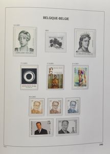 1851/2001 Deelverzameling in 5 Davo albums, waarbij volledige reeksen, blokken, nominaal, zm/m/ntz