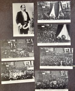 Begrafenis van burgemeester Jan Van Rijswijck + 1 kaart met de burgemeester (11 stuks)
