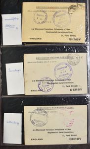 W.O. I, gevangenenpost en Feldpost in album, 240 stuks, zm/m