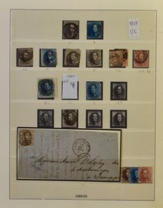 1849/1939 Verzameling in Lindner album, w.o. n° 5 gestempeld, 