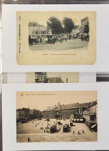 Trams, Wallonië, alle periodes, overwegend oudere, diverse plaatsen, w.o. betere (75 stuks)
