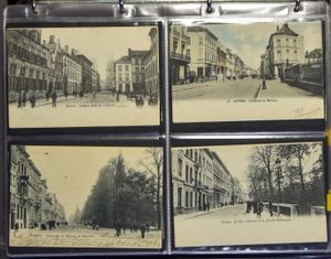 Uitzonderlijk mooie verzameling kaarten, alle oude, in klasseur/album (156 stuks + 2 diptieken)