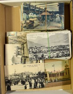 Brussel 1910 en Charleroi 1911, oude kaarten w.o. enkele zeldzame en betere, w.o. enkele Brussel expo '58 (+/-200 stuks)