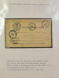 Verzameling in klasseur gerangschikt volgens spoorweglijn, tussen lijn 1 en 20, stempels alle periodes (ook poststempels) aangevuld met vrachtbrieven meestal mobilisatie 1939, interessant om te bekijken, ook bijkomende samenstelling van post- en spoorwegstempels 