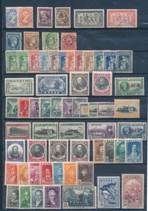 1876/1930 Mooie samenstelling met betere zegels met o.a. Yv. 175 *, 259/70 *, 359/61 *, luchtpost w.o. Zeppelin *, Yv. 15/21, wat getinte gom, zm/m/ntz