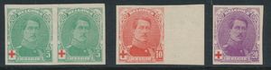 N° 129a in paar, 130/31 ongetand *, zm/m (OBP +€130)