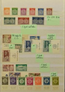 1948/2012 Verzameling in insteekboek, w.o. n° 1/9 ** (zonder tab), beginperiode hoofdzakelijk zonder tab, zm