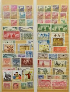 Samenstelling diverse landen in 10 boeken, wat los materiaal, o.a. Frankrijk, Tsjechoslowakije, België, thema, Monaco, zm/m/ntz