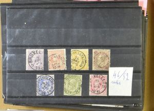 1884/1943 Samenstelling volledige reeksen op tientallen kaartjes, enkele meermaals, w.o. stempels, 5 franken, 1° Orval, Kastelen, Sanatorium, Mercier (