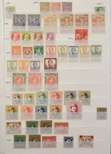 1884/2021 Verzameling in 4 insteekboeken, voor 1960 met betere reeksen in gemengde kwaliteit, vooral veel nominaal, zm/m/ntz (Frankeerwaarde: €4.039)