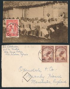 1929/1936 Lot of 14 letter-cards/postcards with Stanley, ‘Caritas’ and indigenous scenes postage stamps, very fine/to be checked