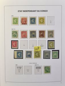 Belgian Congo 1886–1960 and Republic of the Congo, collection in a Davo album, including classic issues, Mols, overprints, cancellations, ‘Dripple milk’ * + cancelled, ‘Messages’ souvenir sheets BL 3/10 ** (BL 9 with a slight crease), very fine/fine/to be checked