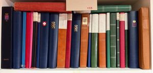 Samenstelling diverse landen in 25 boeken, waarbij België, Groot-Brittannië, China, thema, Frankrijk, Spanje, Zwitserland, Luxemburg, Italië, Vaticaan, zm/m/ntz