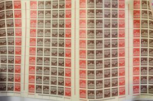 Markenheftchenbogen, MHB 6 en MHB 7 (incl. plaatfout 288III), beide in oplage 30.000, 1970 Brandenburger Tor., zm (Mi. €60)