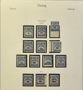 1920/1948 Verzameling bezette gebieden in 2 albums, w.o. Danzig, Saar, W.O. II, zm/m